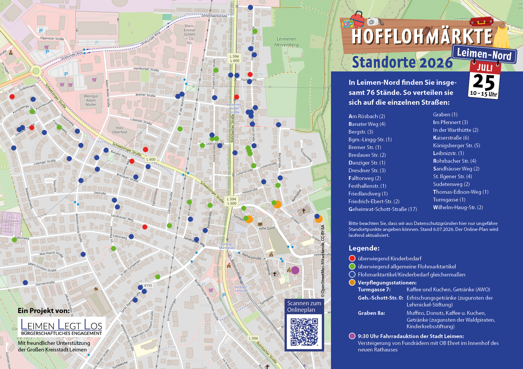 Hofflohmärkte 2025 - Standorte in Leimen